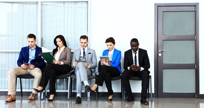 people waiting for job interview